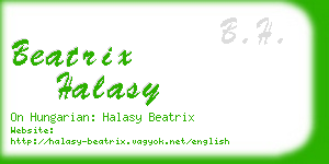 beatrix halasy business card